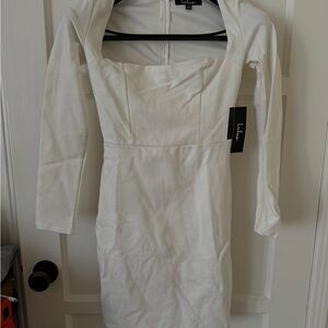 Lulu’s square neck quarter sleeve mini dress